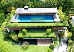 Biệt thự 2 tầng có sân thượng - Kiến trúc hiện đại và không gian sống lý tưởng 3 Biệt thự 2 tầng có sân thượng phong cách tối giản
