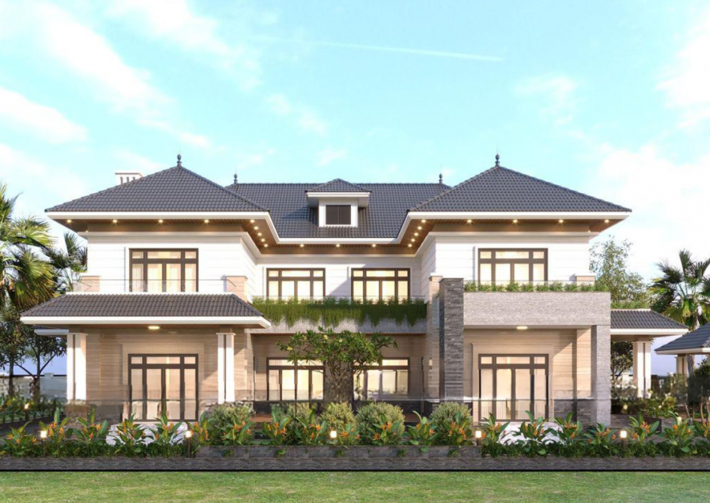 Tổng hợp những mẫu biệt thự 2 tầng chữ U đẹp, hiện đại năm 2024 7 Tổng hợp những mẫu biệt thự 2 tầng chữ U đẹp, hiện đại năm 2024