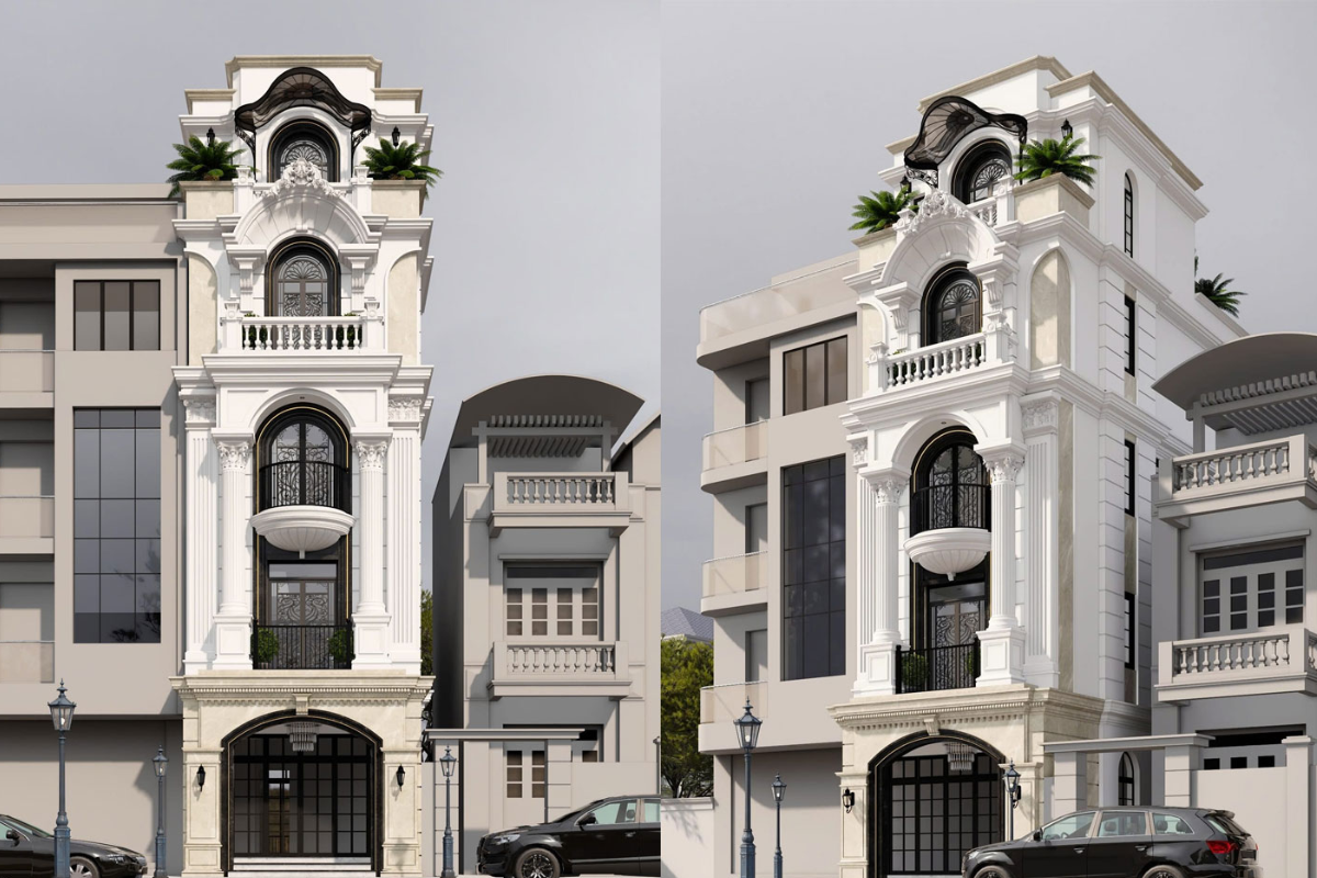 Chi phí xây nhà phố 5 tầng 120m2 năm 2025: Những điều cần biết 1 Mẫu nhà phố 5 tầng hiện nay