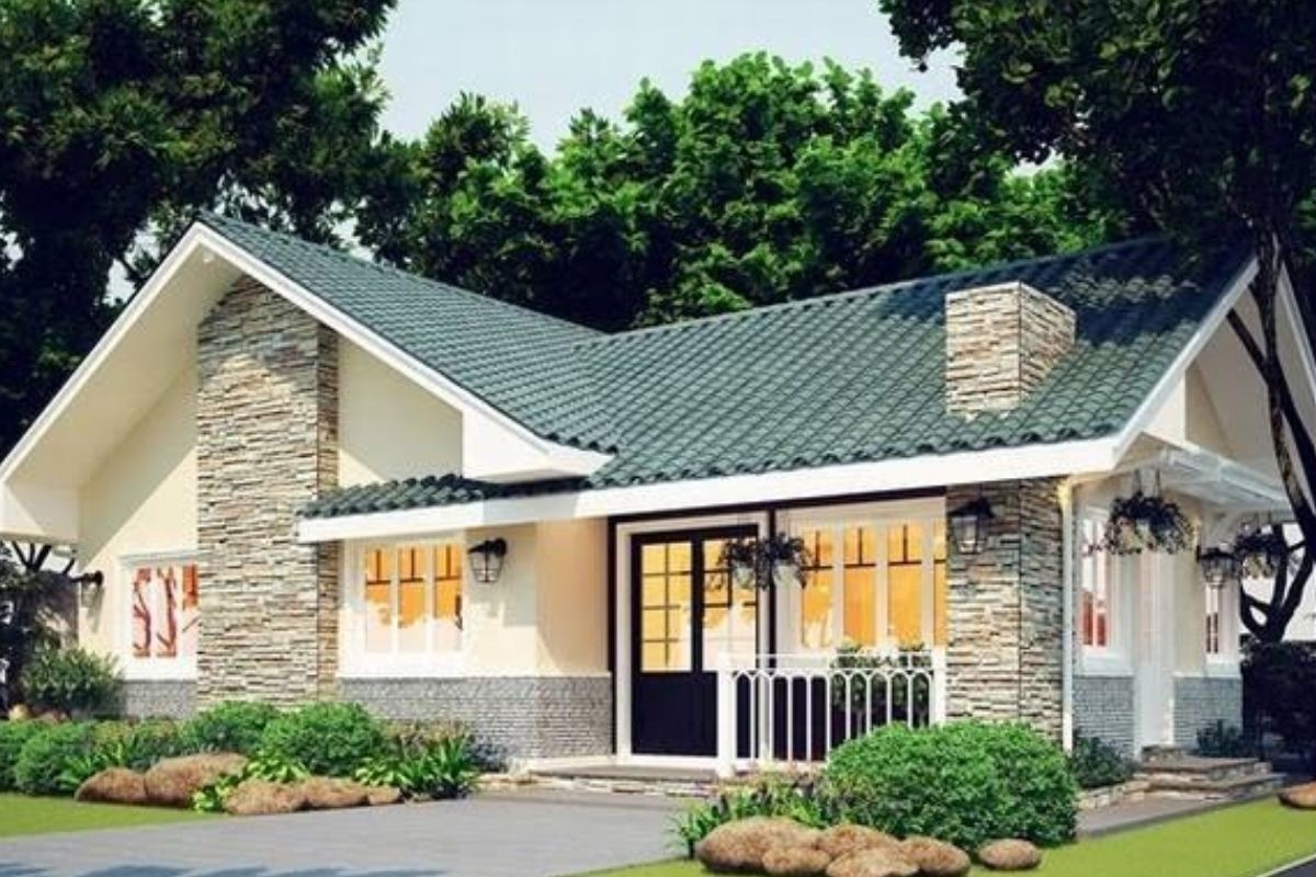 Mẫu nhà biệt thự vườn một tầng đẹp | Xu hướng thiết kế 2025 4 Mẫu nhà biệt thự vườn một tầng