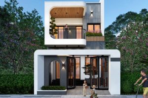 Mẫu nhà ống 2 tầng hiện đại phù hợp cho các gia đình