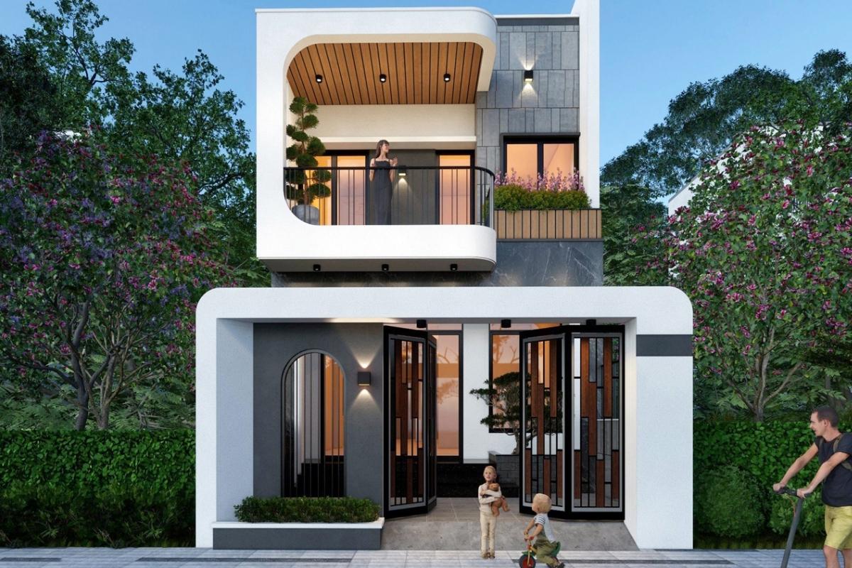 Nhà ống 2 tầng| Giải pháp sống hiện đại và tối ưu 1 Mẫu nhà ống 2 tầng hiện đại phù hợp cho các gia đình