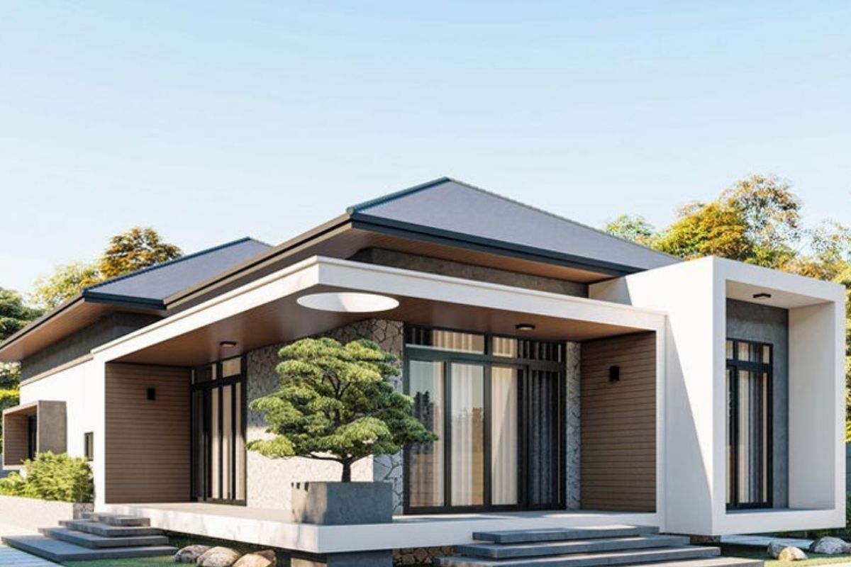 Mẫu nhà biệt thự vườn một tầng đẹp | Xu hướng thiết kế 2025 3 Mẫu nhà vườn 1 tầng hiện đại