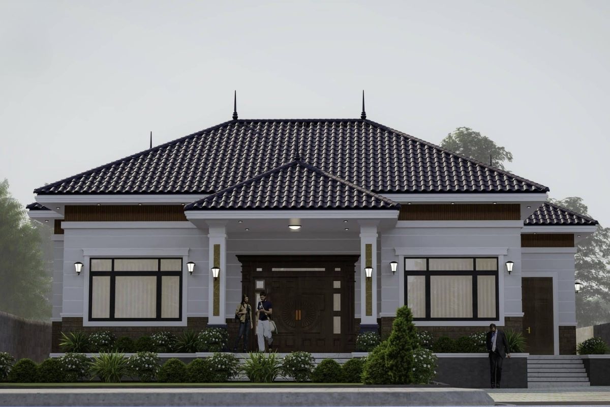Tổng hợp xu hướng mẫu nhà đẹp hiện đại mới nhất 2025 3 Mẫu nhà vườn cấp 4 hiện đại