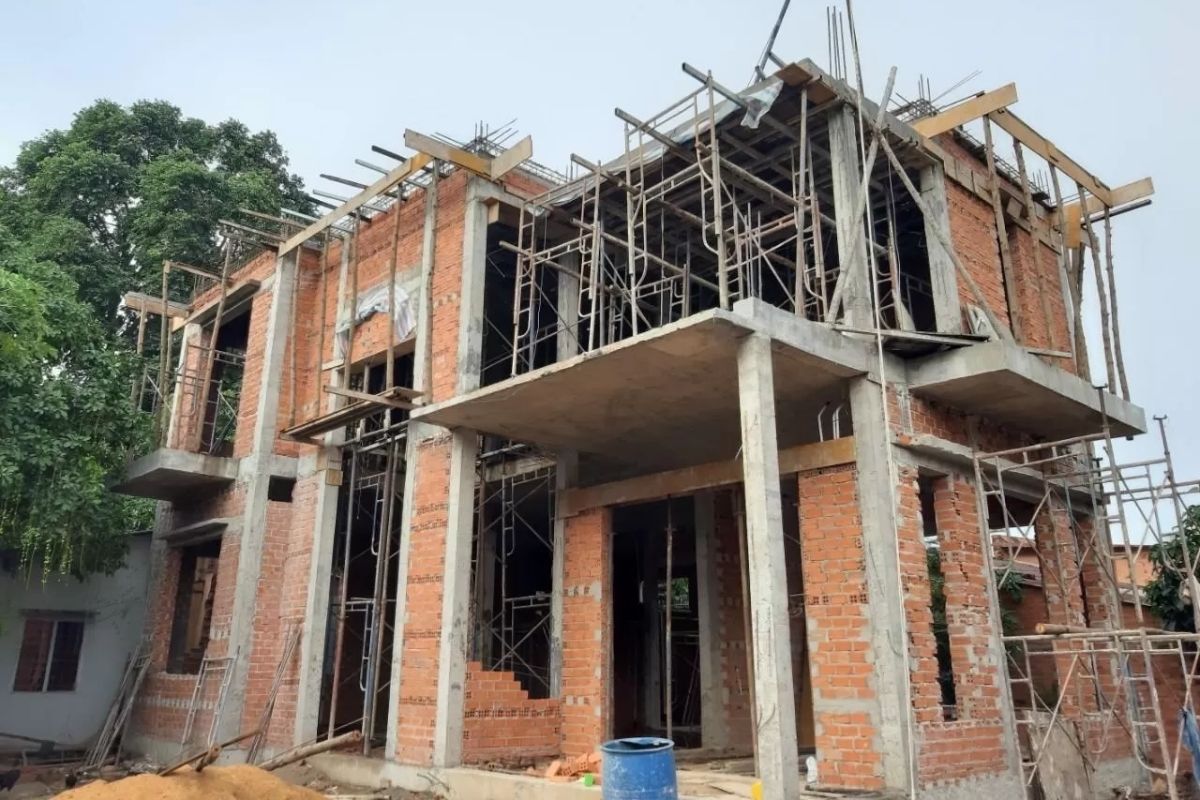 Nhà vườn 2 tầng hiện đại, sang trọng tại nông thôn 4 Xây dựng nhà vườn 2 tầng