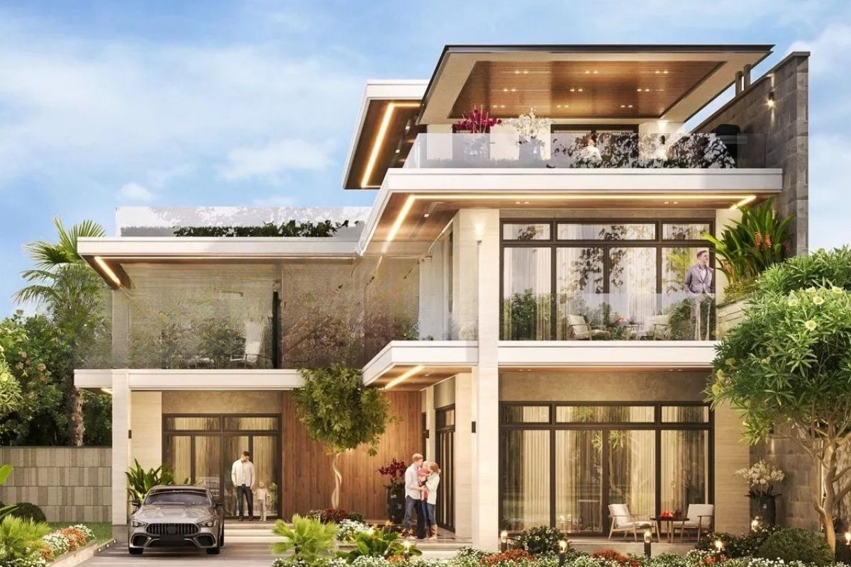 Top 1001+ Mẫu biệt thự 2 tầng mái bằng đẹp, hiện đại 2025 4 Biệt thự 2 tầng mái bằng