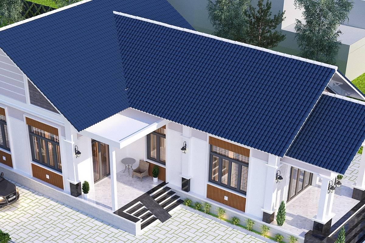 22+ Bản vẽ nhà cấp 4 chữ L mái Thái 2 Mẫu bản vẽ nhà cấp 4 chữ L 2 tầng