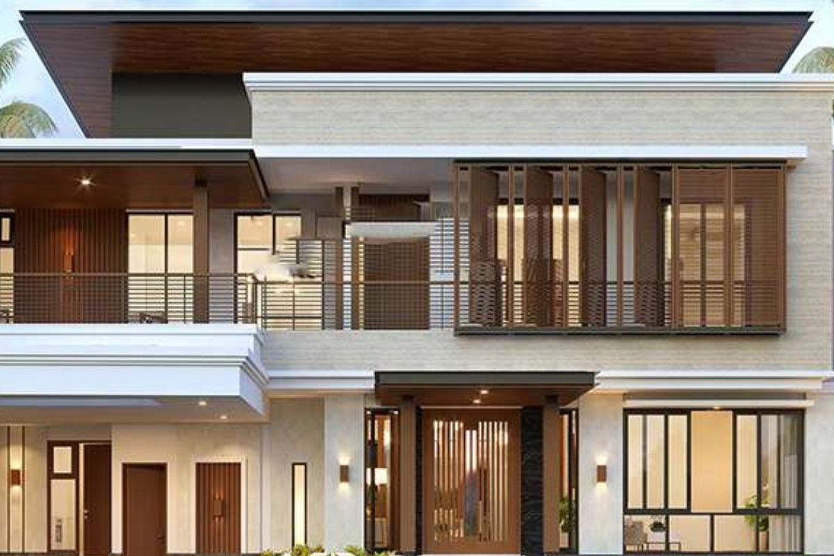 Top 1001+ Mẫu biệt thự 2 tầng mái bằng đẹp, hiện đại 2025 1 Mẫu biệt thự 2 tầng mái bằng 2 tầng hiện đại