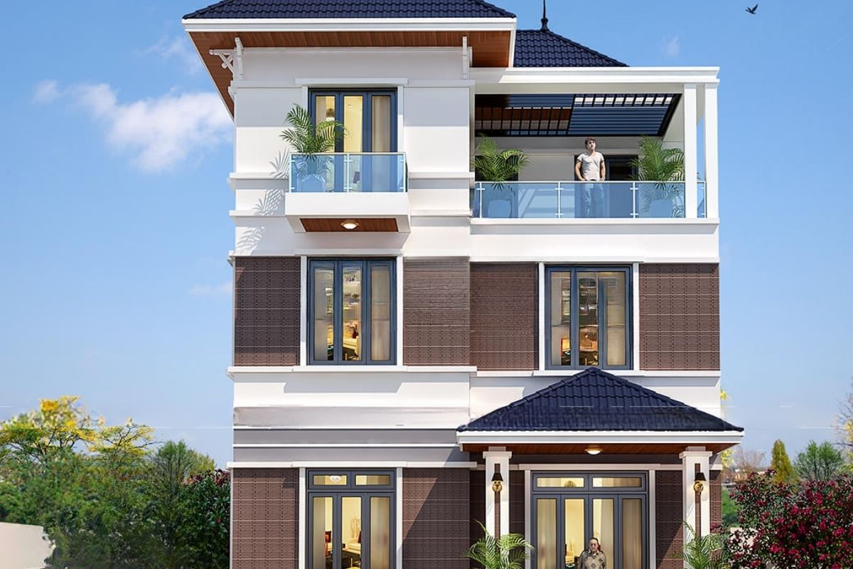 Nhà 3 tầng mái thái hiện đại chuẩn sống tiện nghi, sang trọng 3 Mẫu nhà 3 tầng mái thái hiện đại