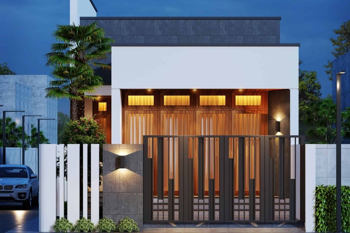 Xu hướng nhà 1 tầng có sân thượng hiện đại, tiện nghi 1 Mẫu nhà cấp 4 có sân thượng
