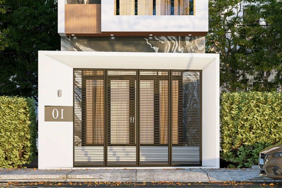 32+ Mẫu cổng nhà phố hiện đại và ấn tượng 3 Cổng nhà phố hiện đại được yêu thích nhất