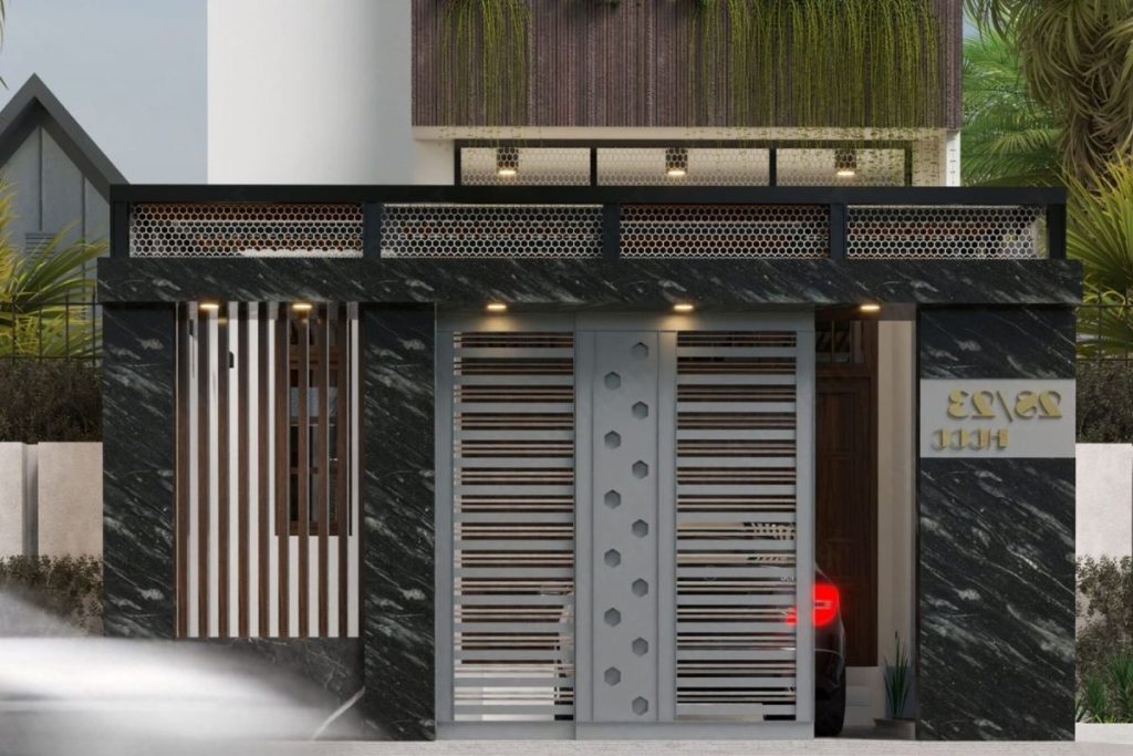 32+ Mẫu cổng nhà phố hiện đại và ấn tượng 5 Mẫu cổng nhà phố hiện đại với cổng sắt