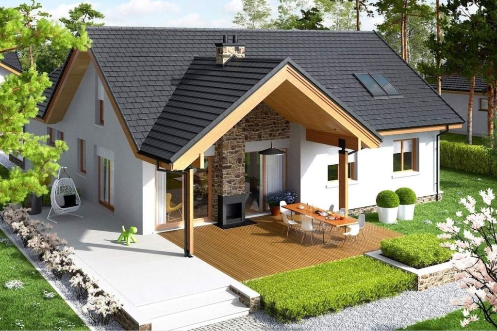 Mô phỏng biệt thự mini sân vườn