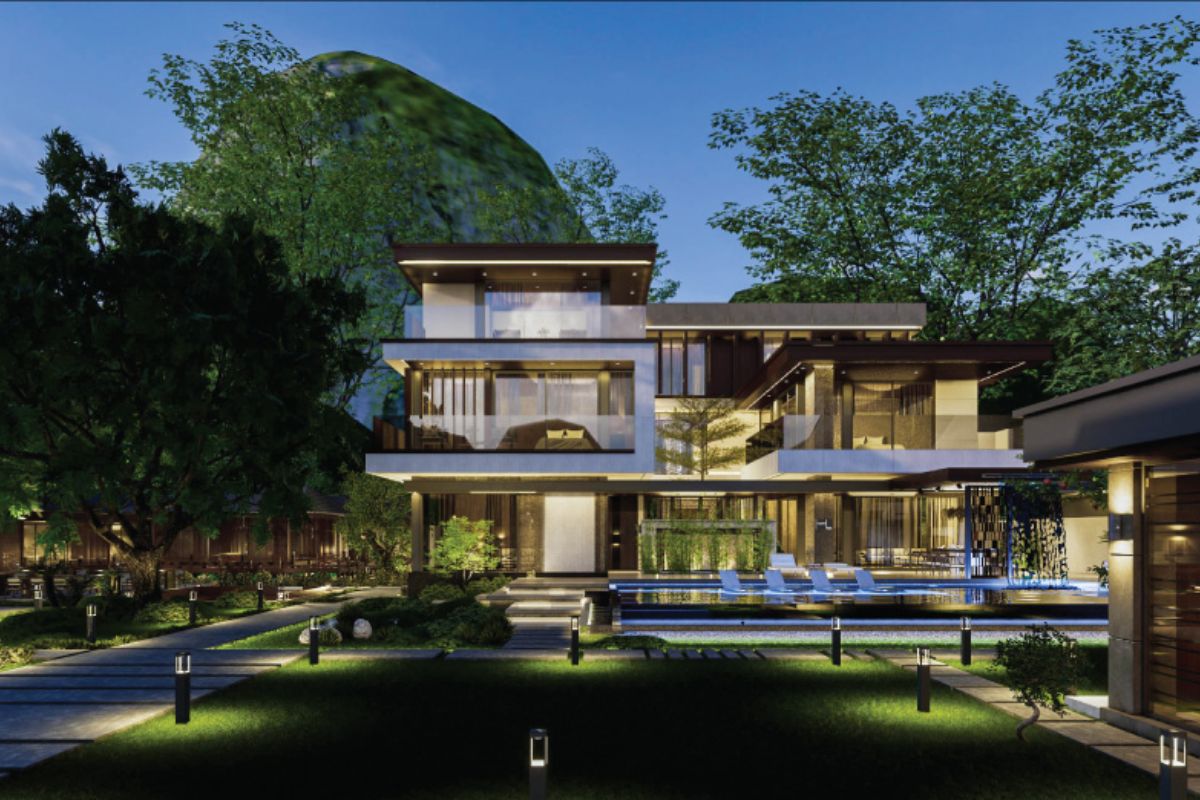 Bản thiết kế biệt thự sân vườn được thiết kế hiện đại