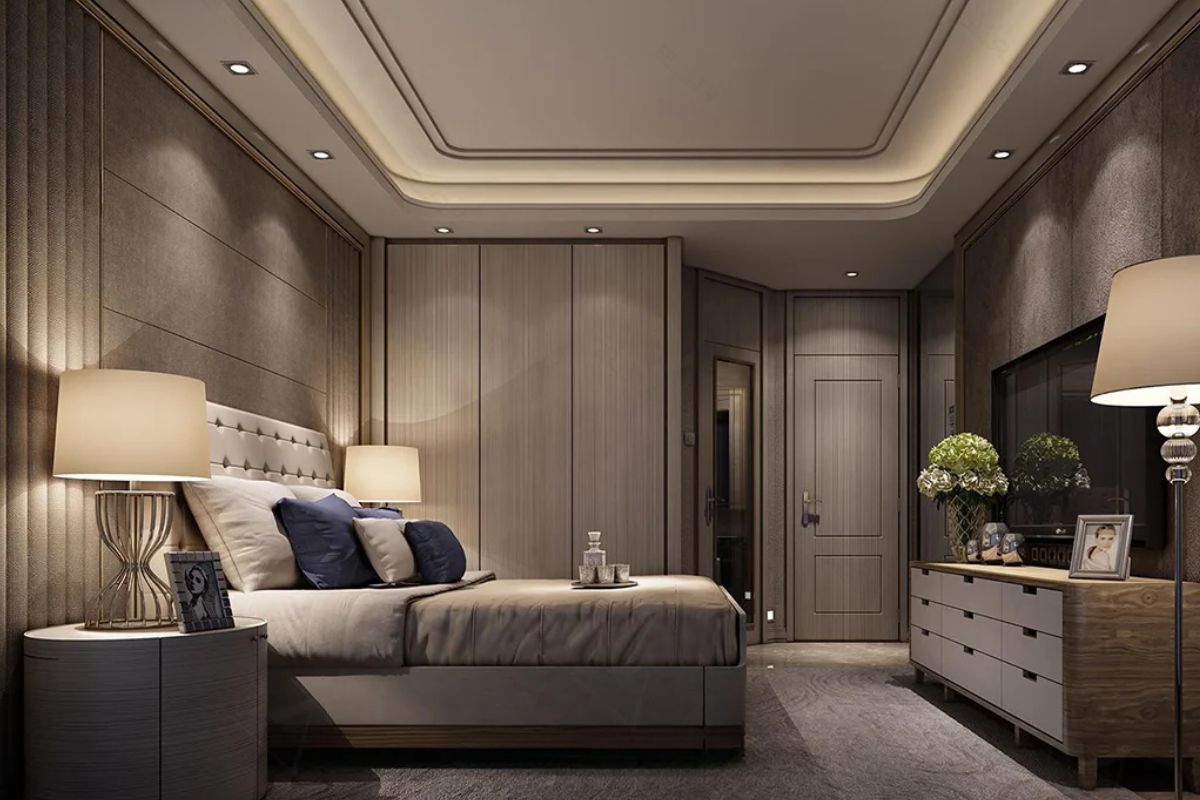 Thiết kế phòng ngủ với phong cách nhẹ nhàng