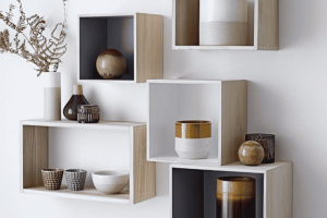 kệ trang trí phòng ngủ đẹp